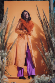 THE DUCHESS Coat - Tangerine