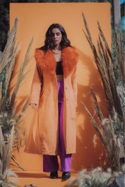 THE DUCHESS Coat - Tangerine