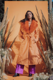 THE DUCHESS Coat - Tangerine