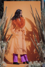 THE DUCHESS Coat - Tangerine