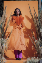 THE DUCHESS Coat - Tangerine