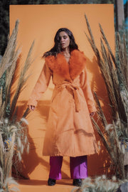 THE DUCHESS Coat - Tangerine