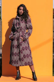 AZTI Woven Long Coat- Purple