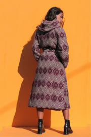 AZTI Woven Long Coat- Purple