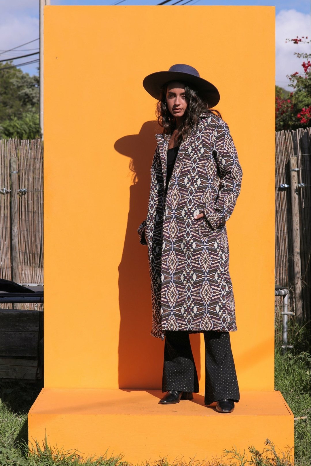 PURPLE GEO Trench Jacket