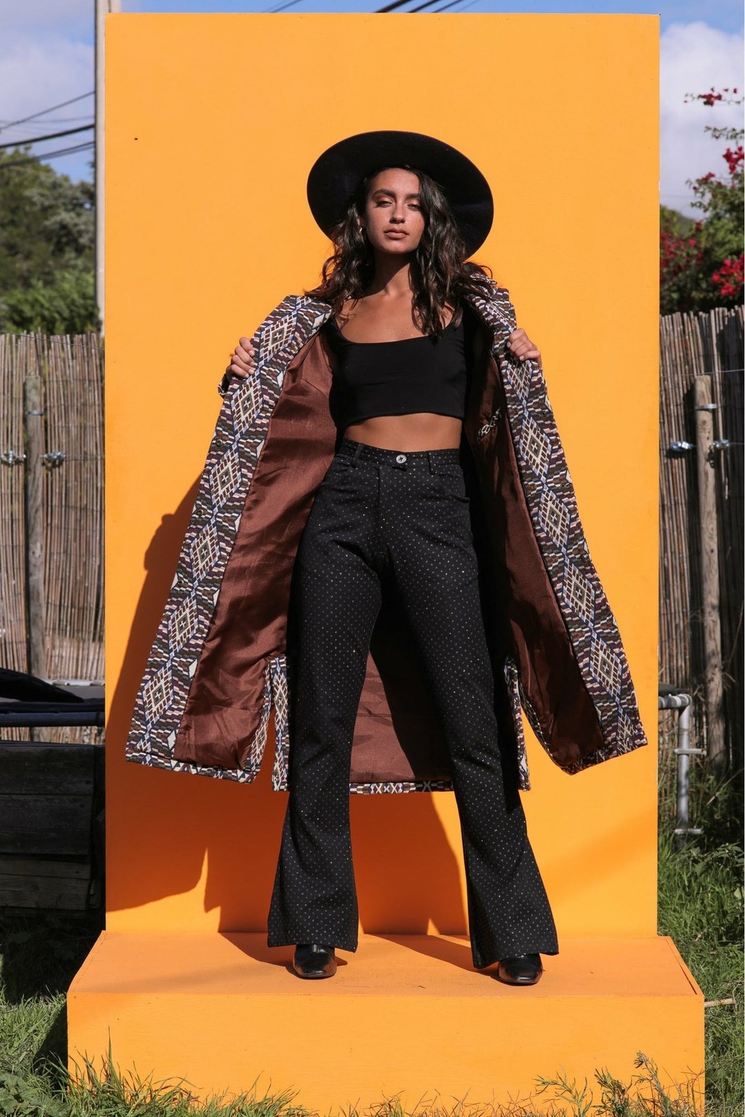 PURPLE GEO Trench Jacket