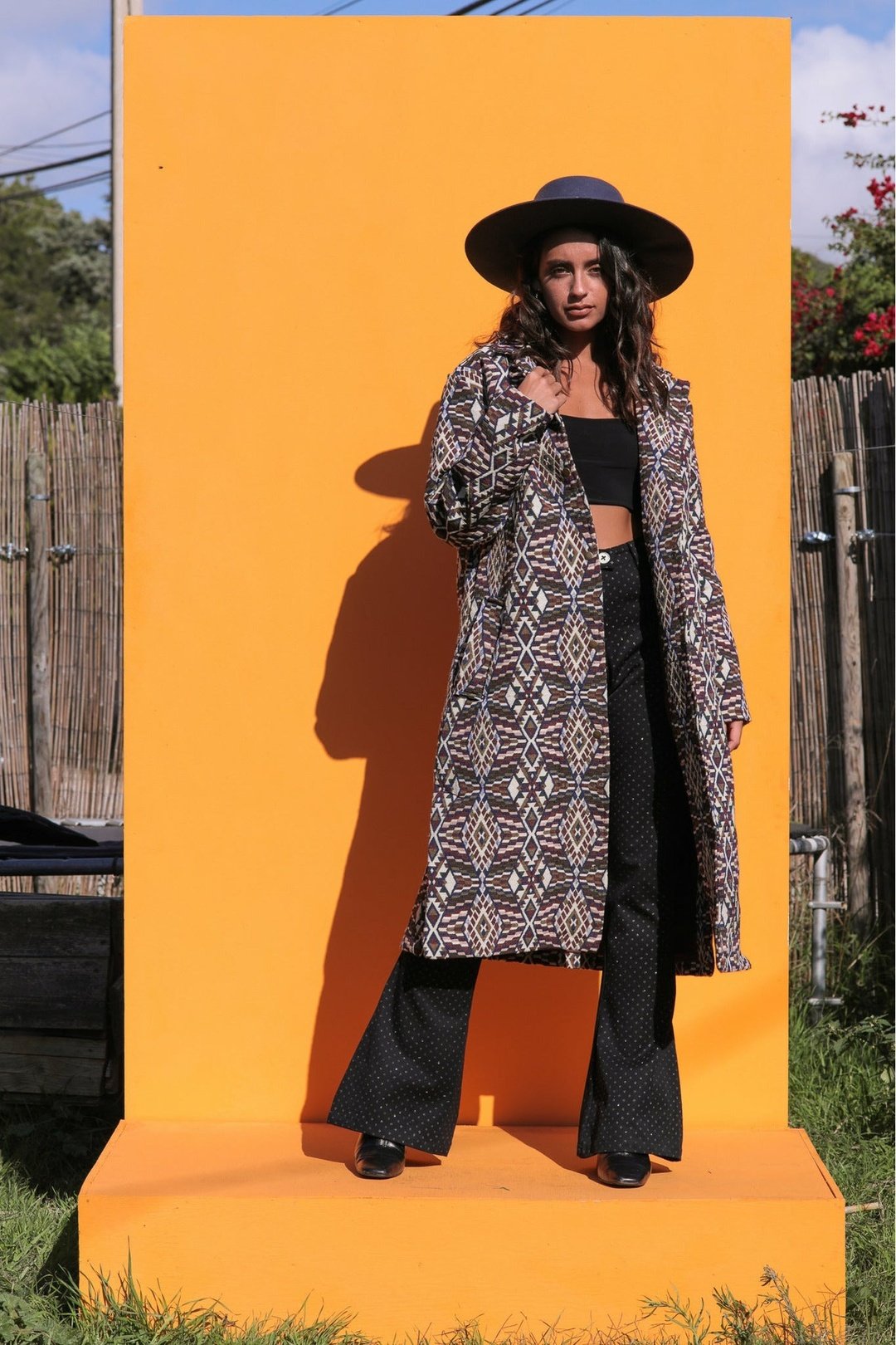 PURPLE GEO Trench Jacket