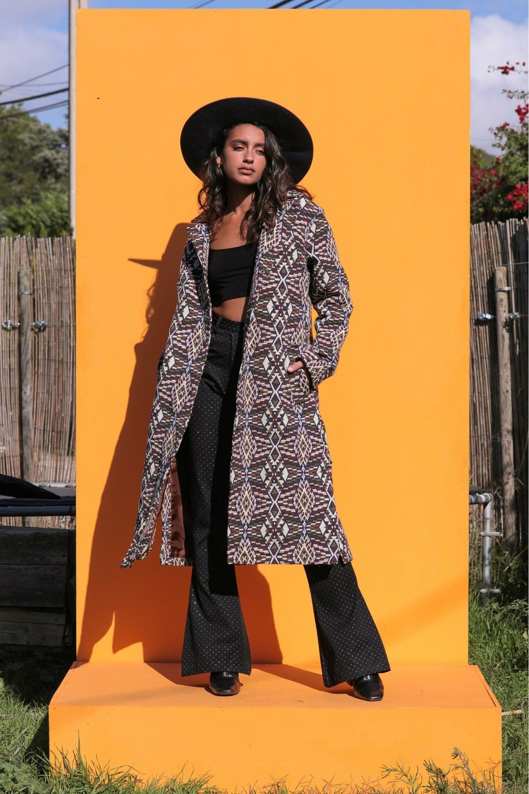 PURPLE GEO Trench Jacket
