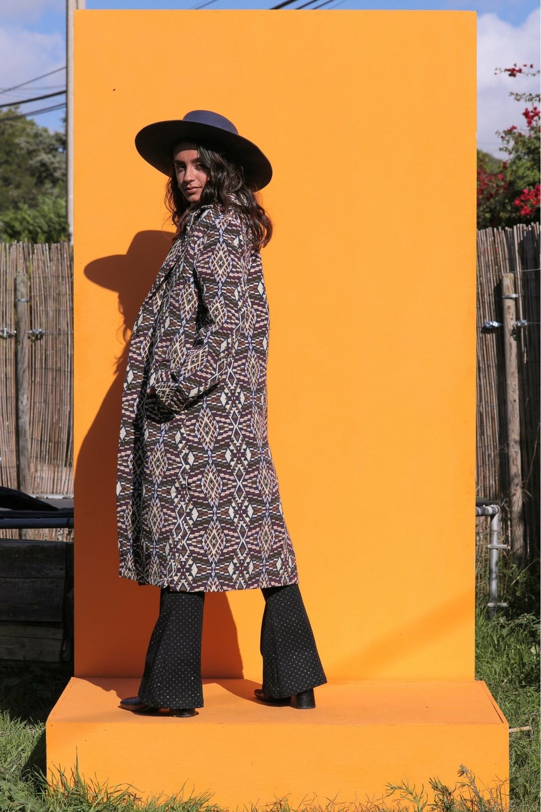 PURPLE GEO Trench Jacket