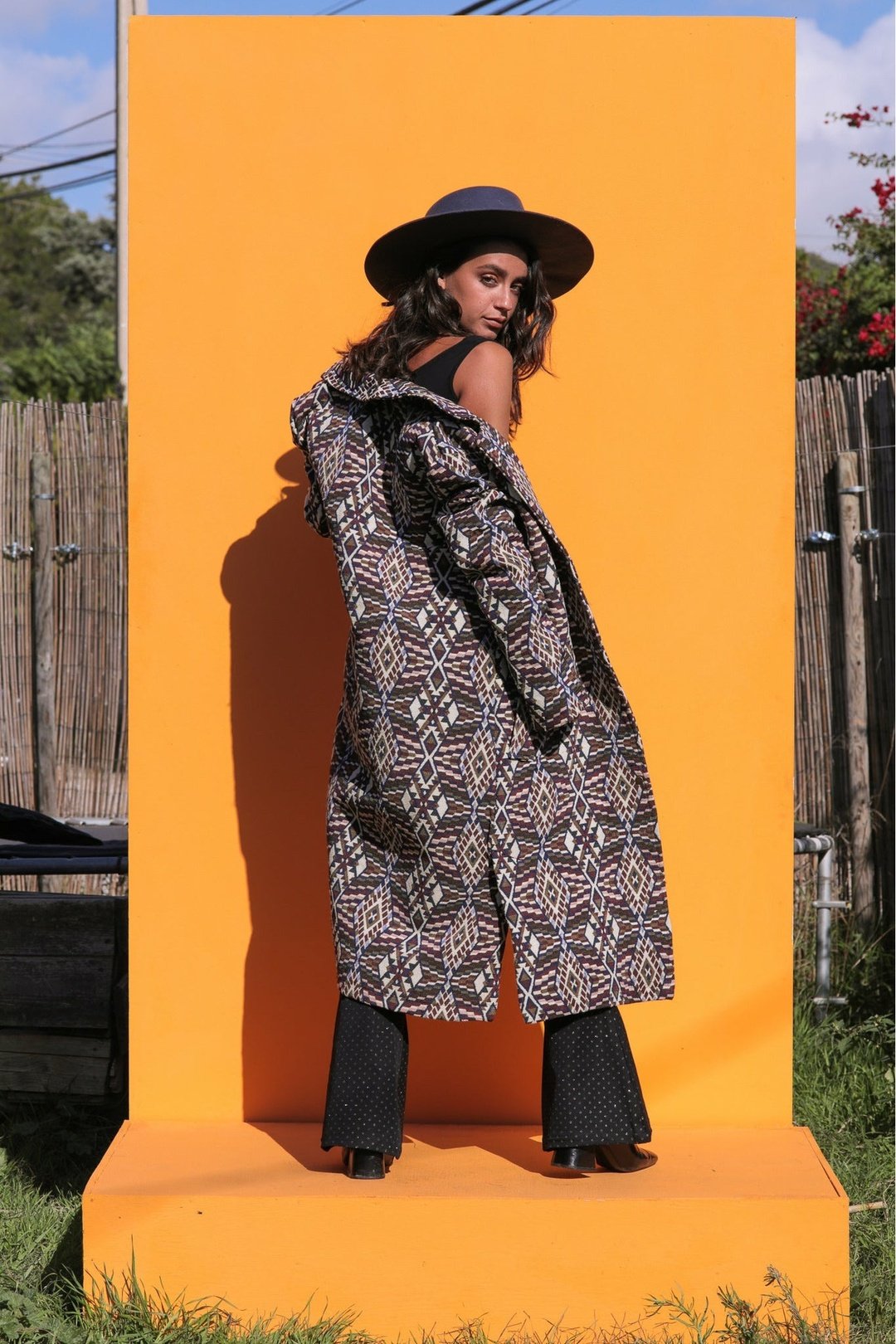 PURPLE GEO Trench Jacket