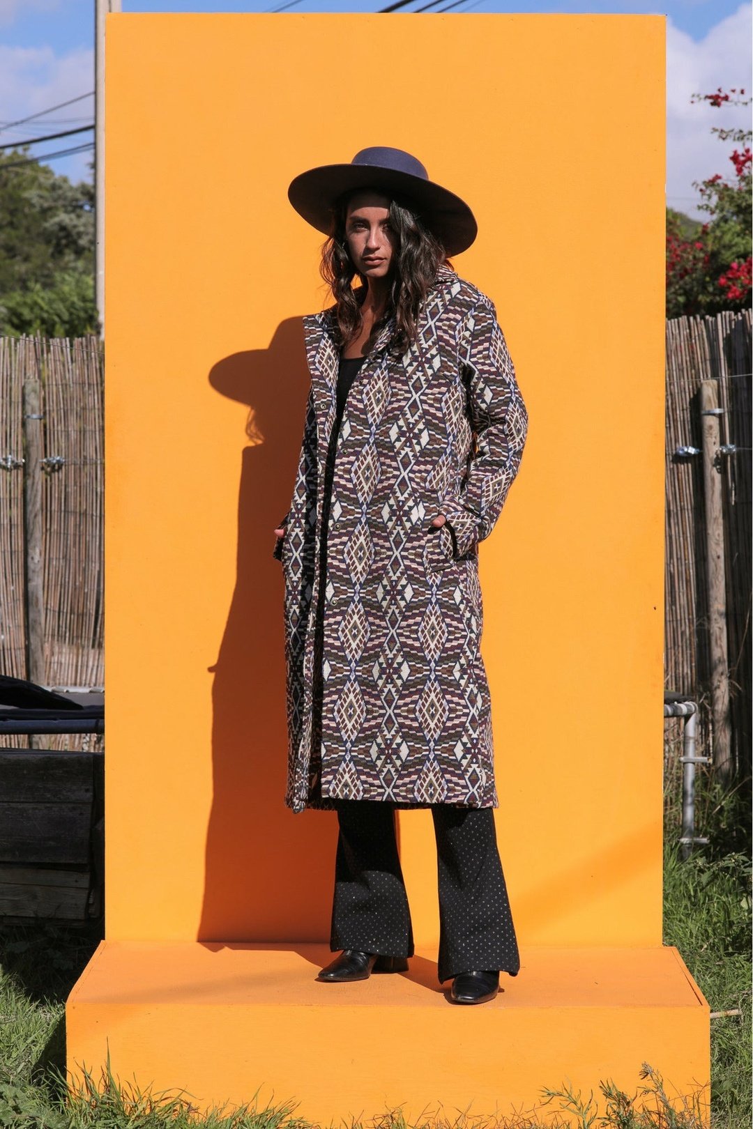PURPLE GEO Trench Jacket