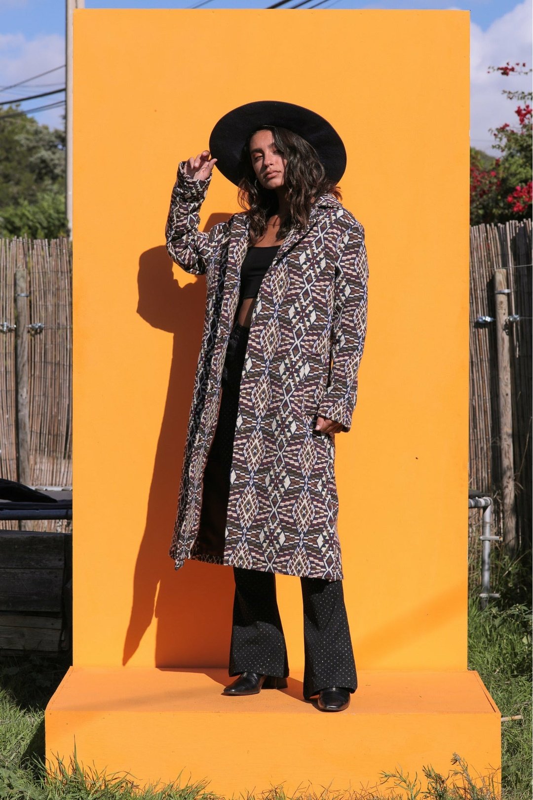 PURPLE GEO Trench Jacket