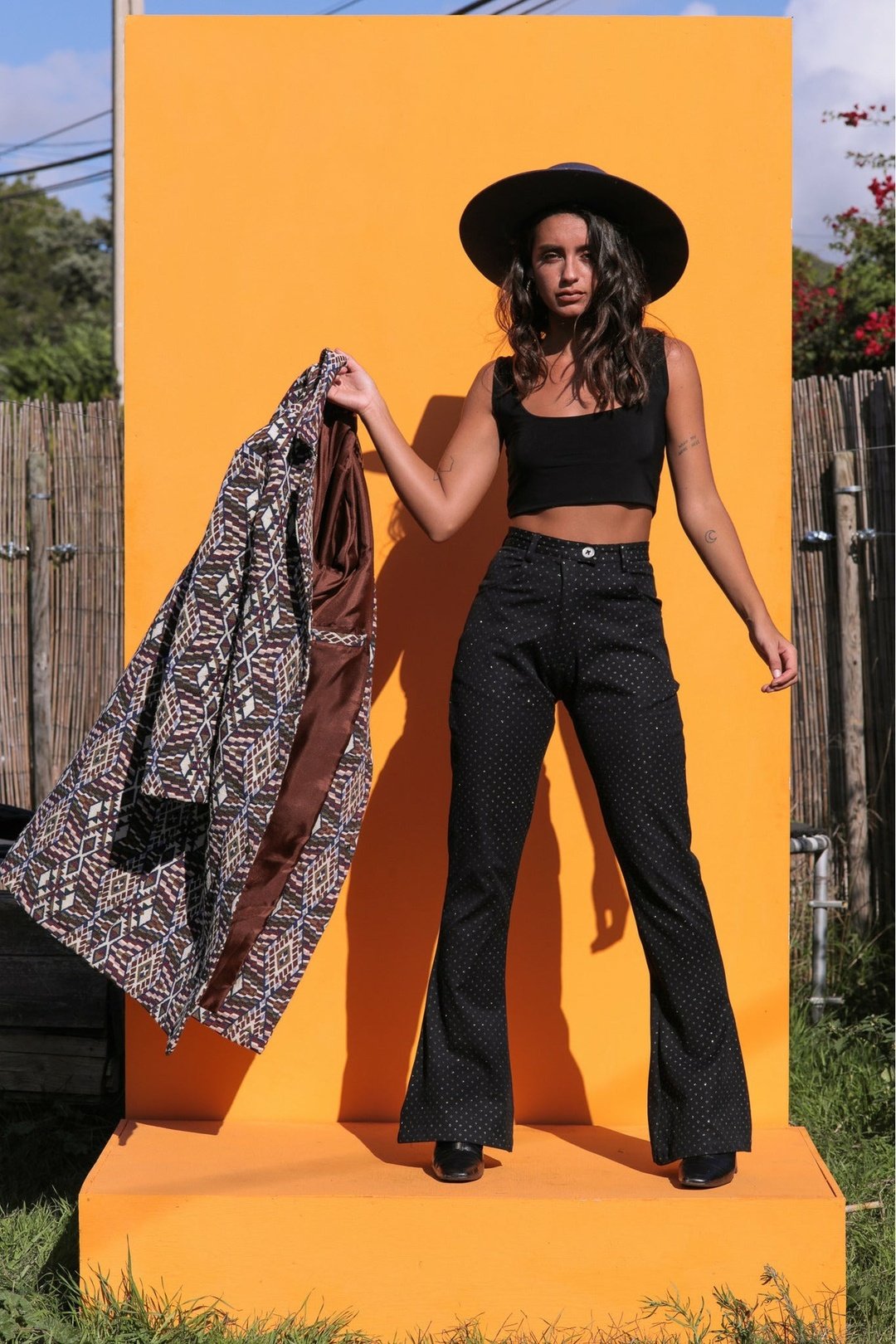 PURPLE GEO Trench Jacket