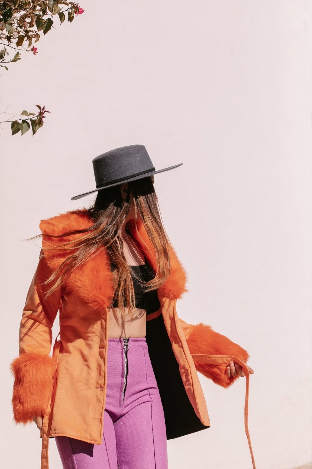 THE DUCHESS Coat Short - Tangerine