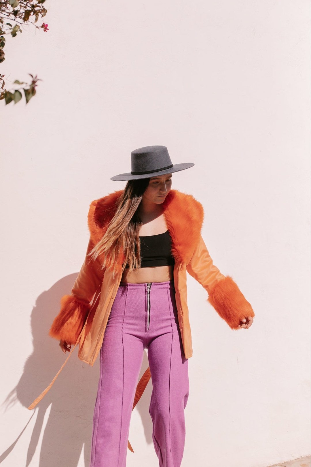 THE DUCHESS Coat Short - Tangerine