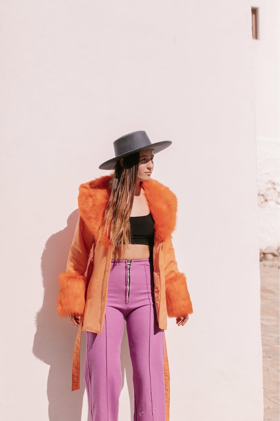 THE DUCHESS Coat Short - Tangerine