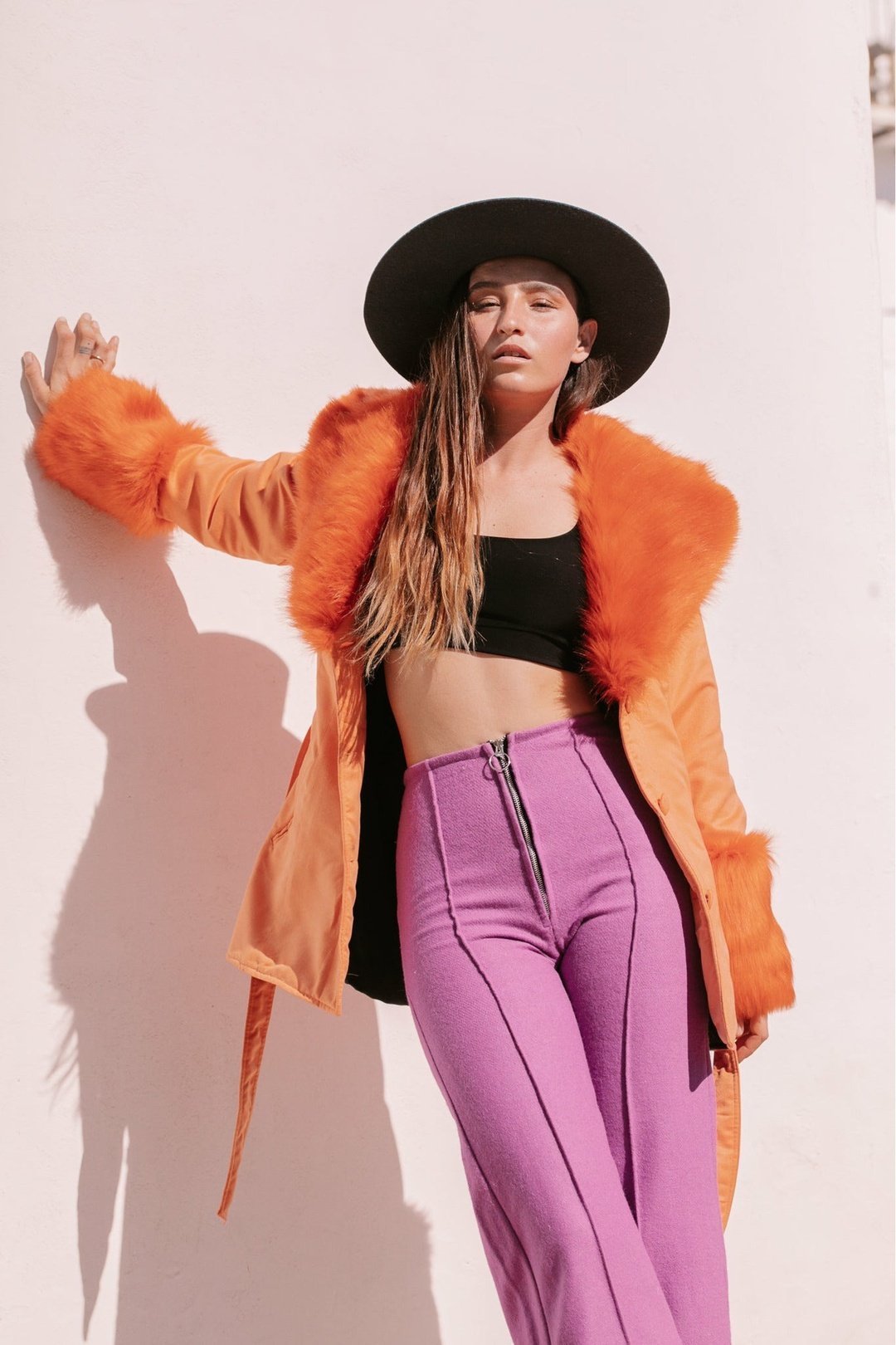 THE DUCHESS Coat Short - Tangerine