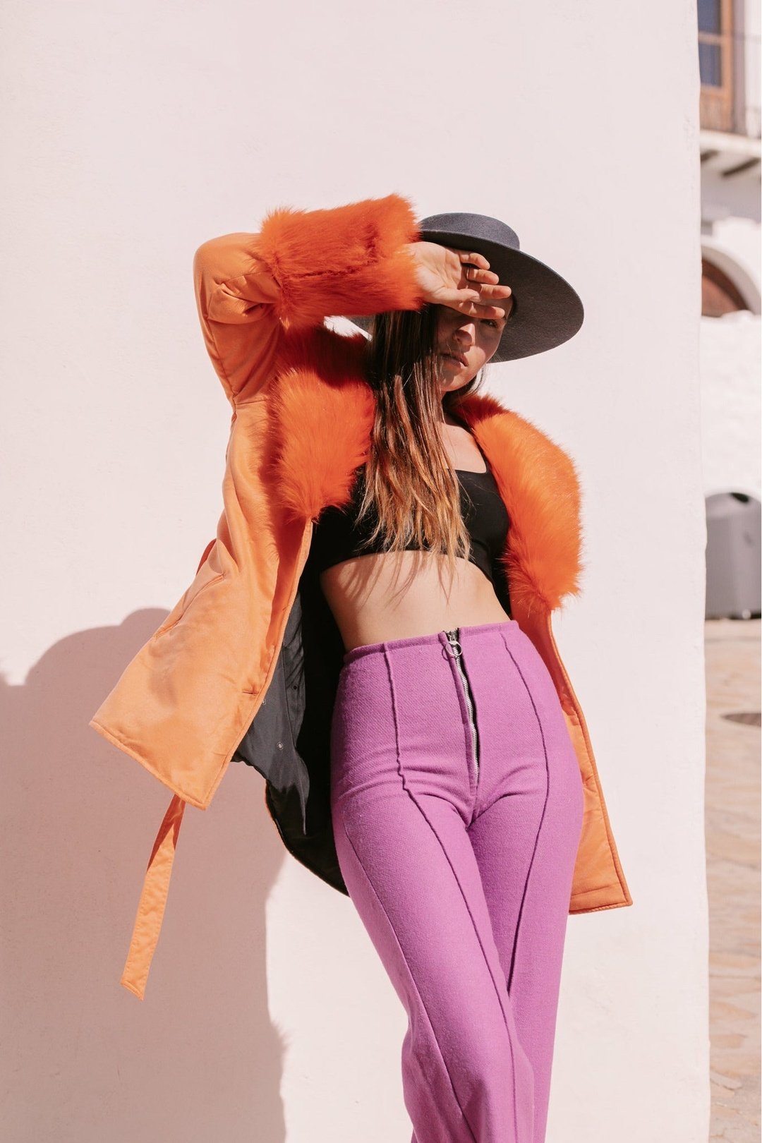 THE DUCHESS Coat Short - Tangerine