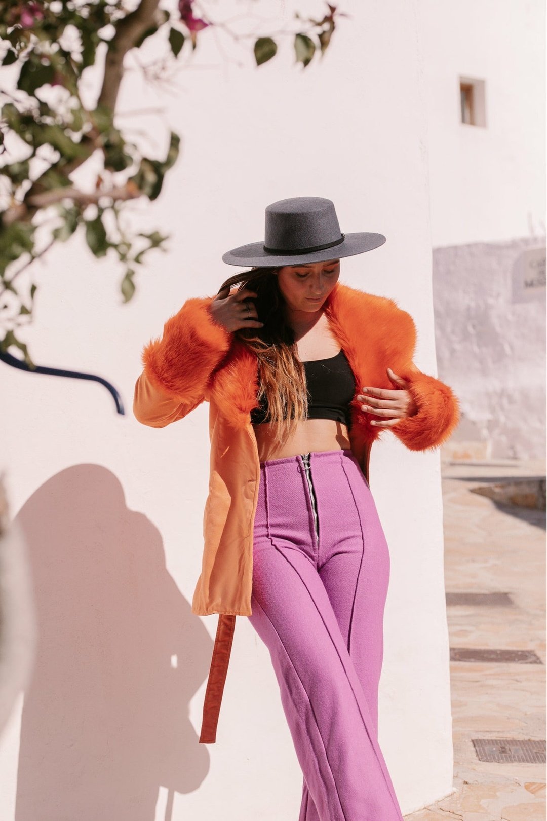 THE DUCHESS Coat Short - Tangerine