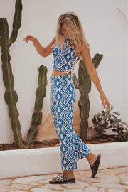 DAPHNE Aztec Geometric Woven Trousers