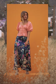 HAVANA Bright Floral Maxi Split Skirt