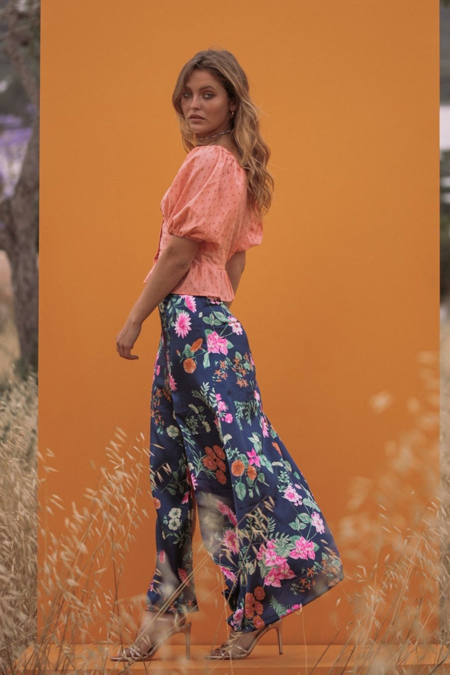 HAVANA Bright Floral Maxi Split Skirt