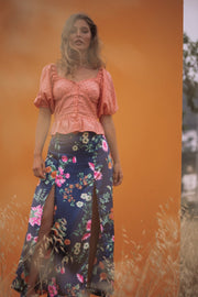 HAVANA Bright Floral Maxi Split Skirt