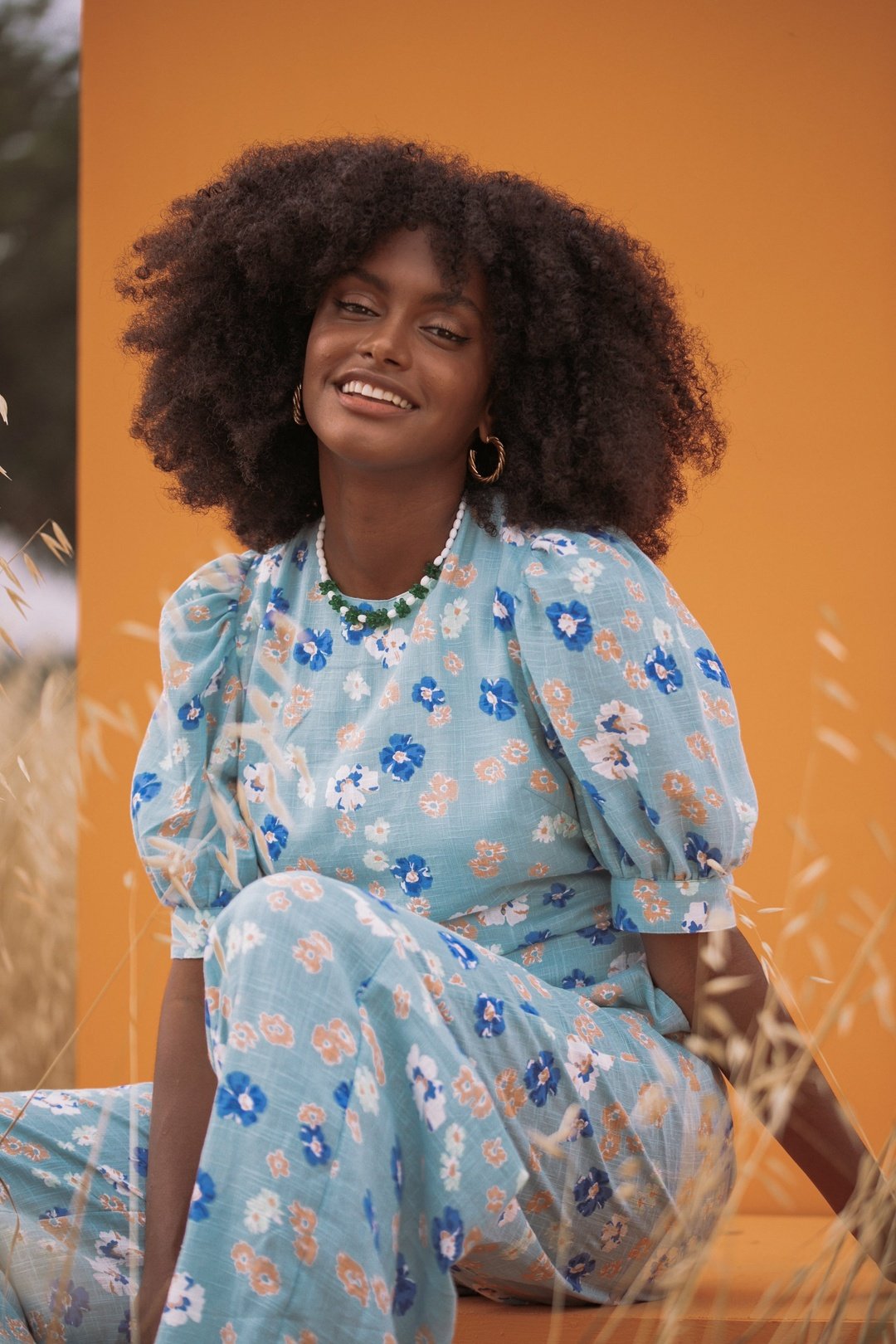 FORGET ME NOT  - Blue Linen Jumpsuit