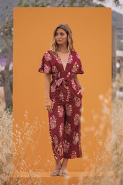 TINA Burgundy Jumpsuit