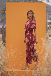 TINA Burgundy Jumpsuit