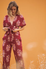 TINA Burgundy Jumpsuit
