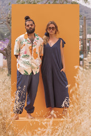 KIRI Navy Pin Stripe Jumpsuit