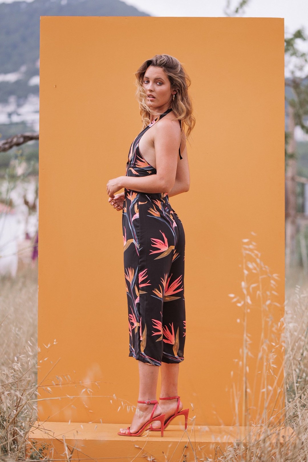 CASABLANCA - BLACK BAMBOO JUMPSUIT