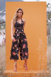 CASABLANCA - BLACK BAMBOO JUMPSUIT