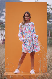 ELSIE Floral Oversized Collar Dress