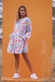 ELSIE Floral Oversized Collar Dress