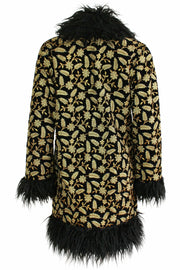 NIGELA Penny Lane Afghan Coat Black Fur