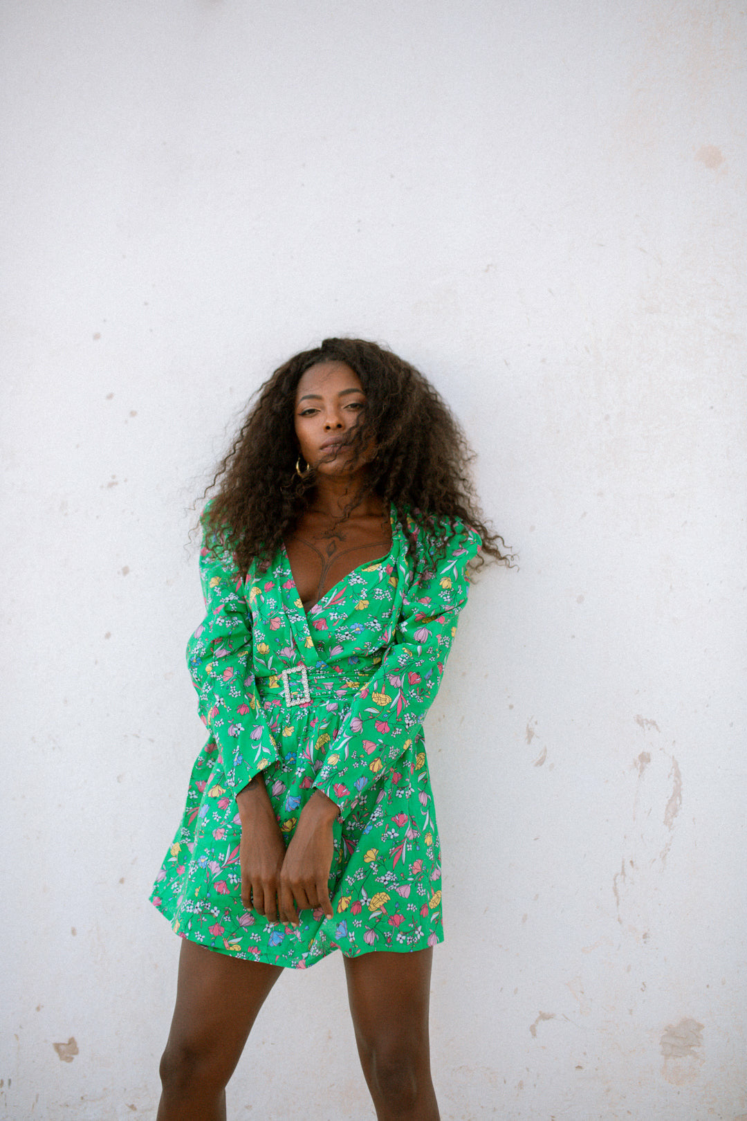 MARTINA Dress - Green Floral