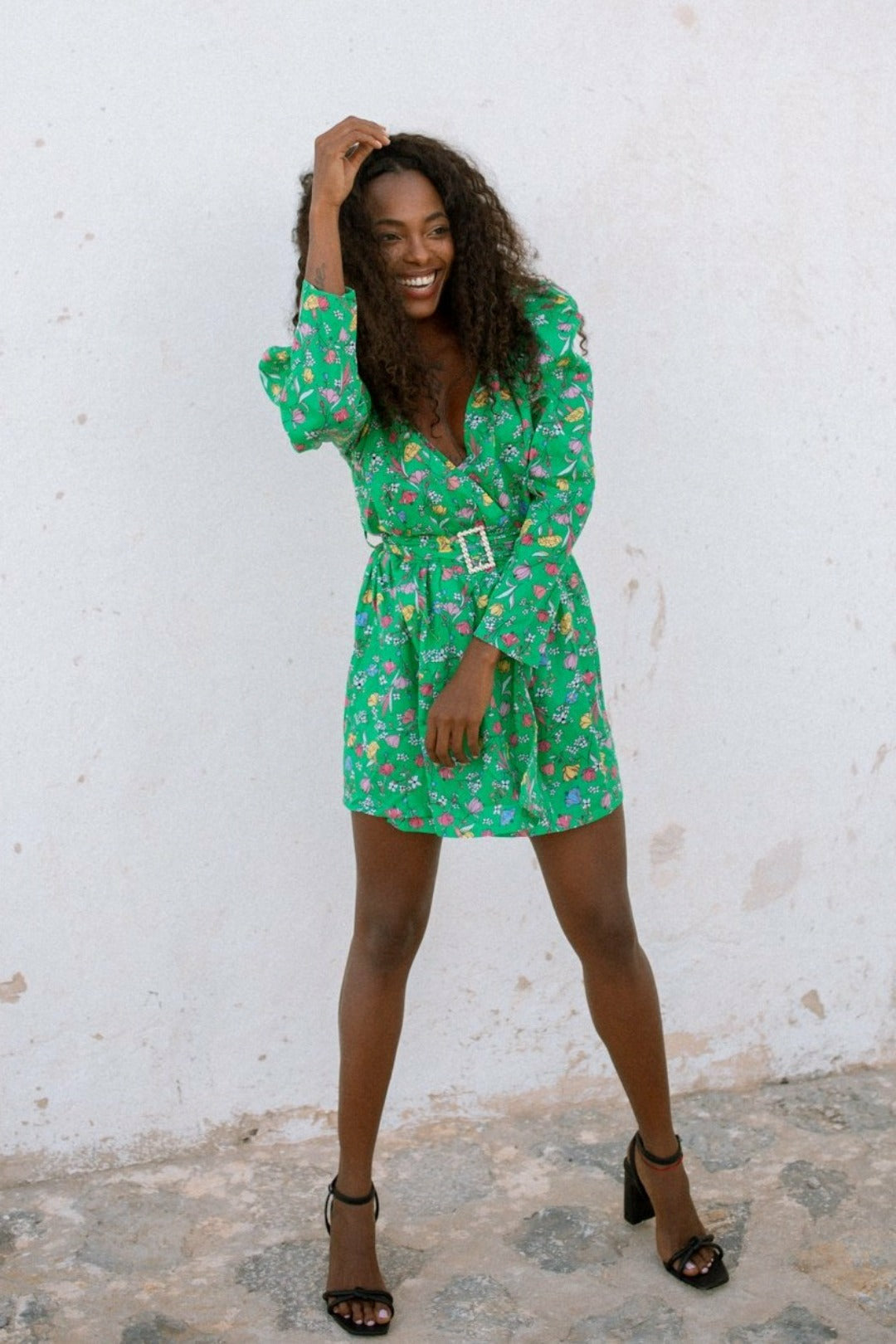 MARTINA Dress - Green Floral