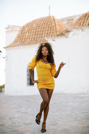 PINA Polkadot dress - Yellow