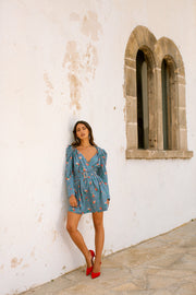 MARTINA Dress - Blue Floral