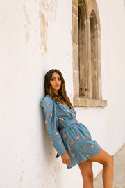 MARTINA Dress - Blue Floral