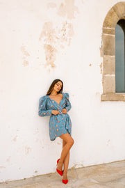 MARTINA Dress - Blue Floral