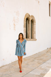 MARTINA Dress - Blue Floral