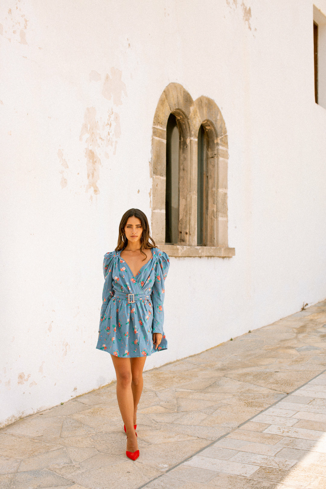MARTINA Dress - Blue Floral