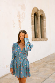 MARTINA Dress - Blue Floral