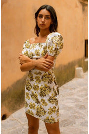 CARLA Brown Floral Mini Dress
