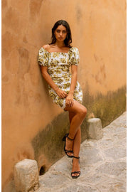 CARLA Brown Floral Mini Dress