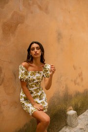 CARLA Brown Floral Mini Dress