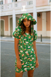 CARLA mini dress - Green floral
